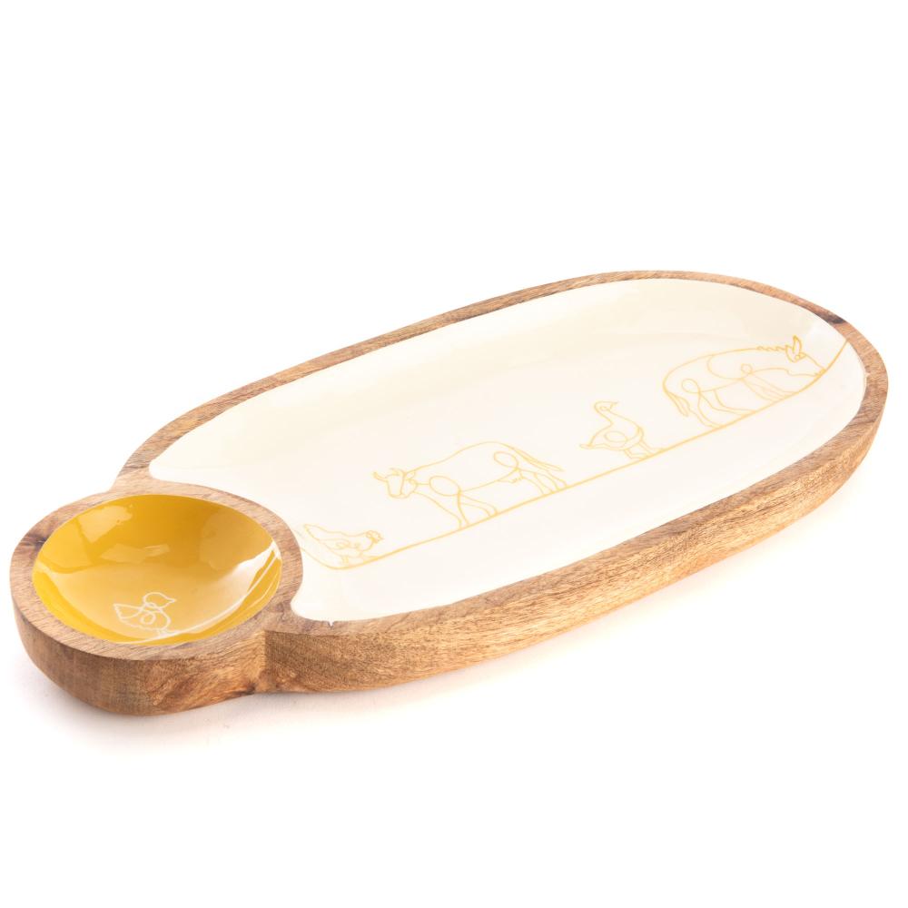 Plat 1 bol Diane 43x20 cm Amadeus - Mathon - 2