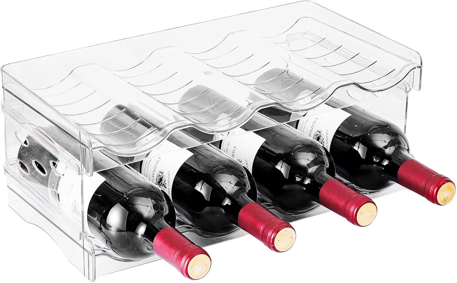 Porte-bouteilles empilable en plastique transparent – 8 emplacements Vendos85 - Mathon