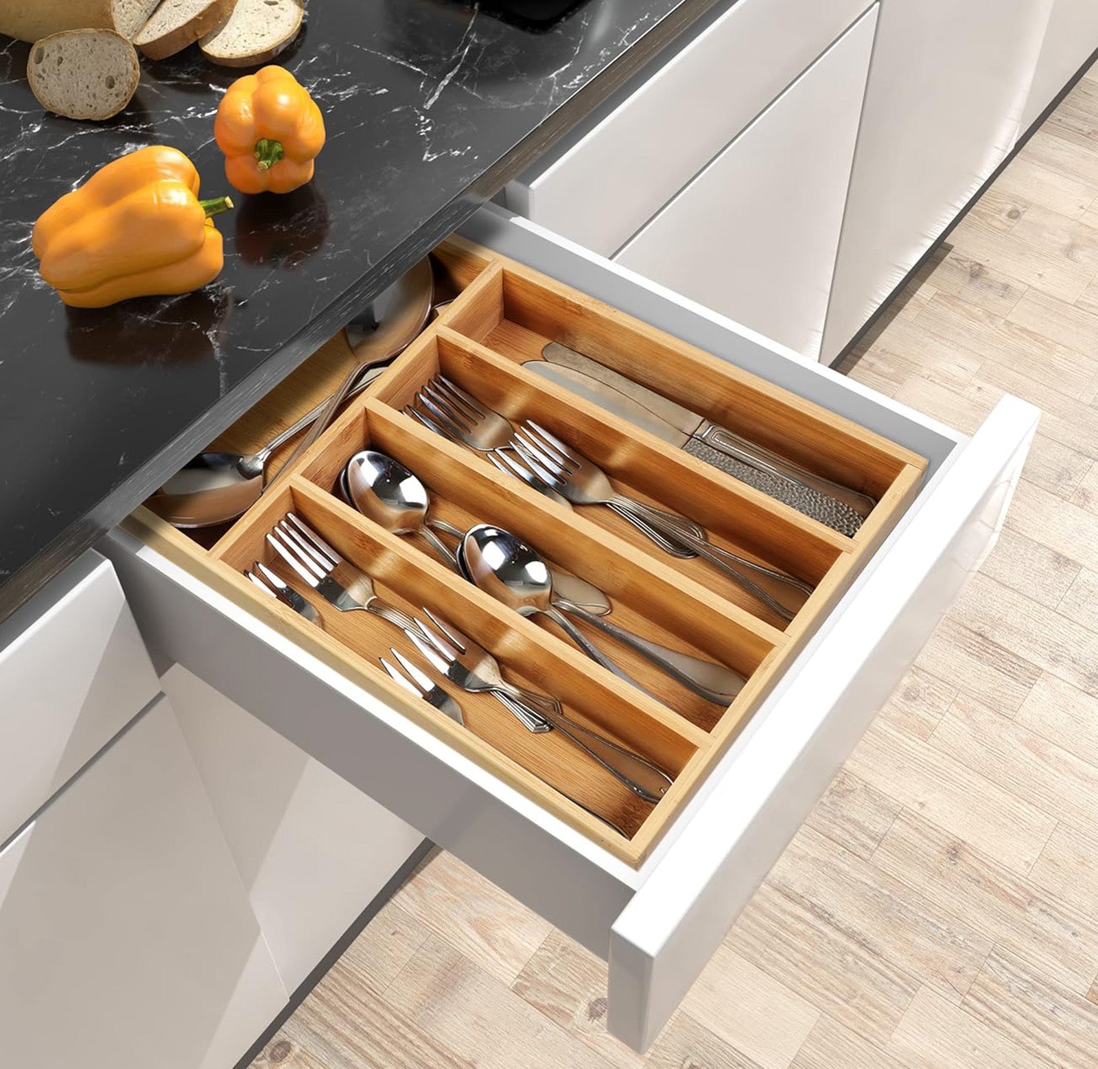 Plateau à Ustensiles en Bambou Cheffinger - Mathon - 2