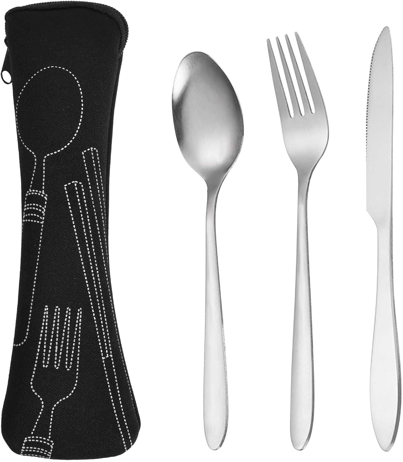 Ensemble de Couverts de Table pour 1 Personne avec étui noir Vendos85 - Mathon