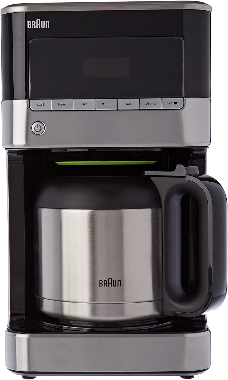cafetière électrique programmable pour 10 tasses 1000w Inox / Noir Braun - Mathon