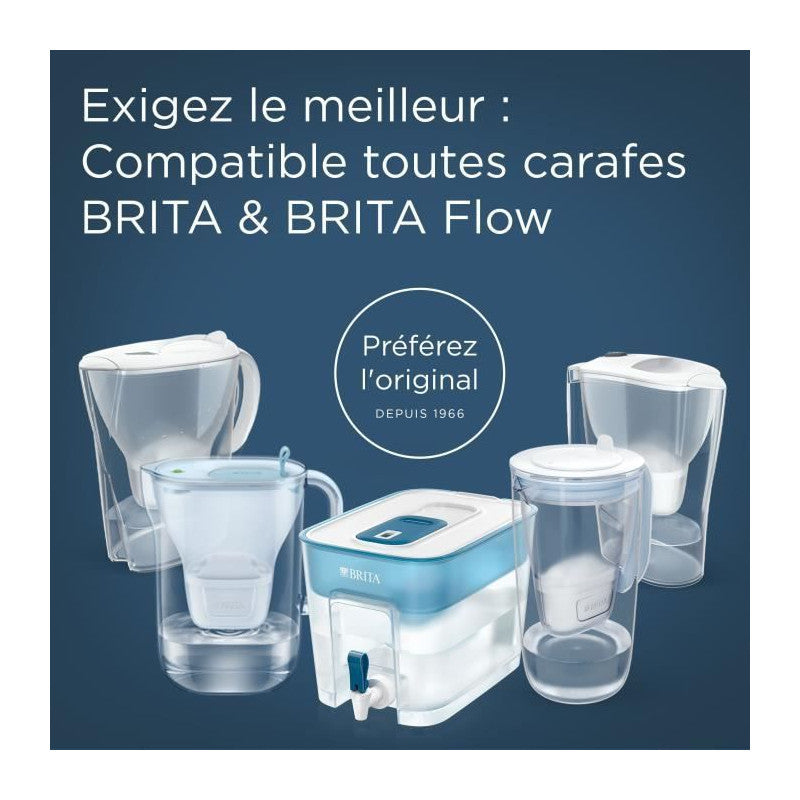 Carafe Filtrante Brita - Style Essential Bleu Minéral - Capacité 2,4l Dont 1,4l D