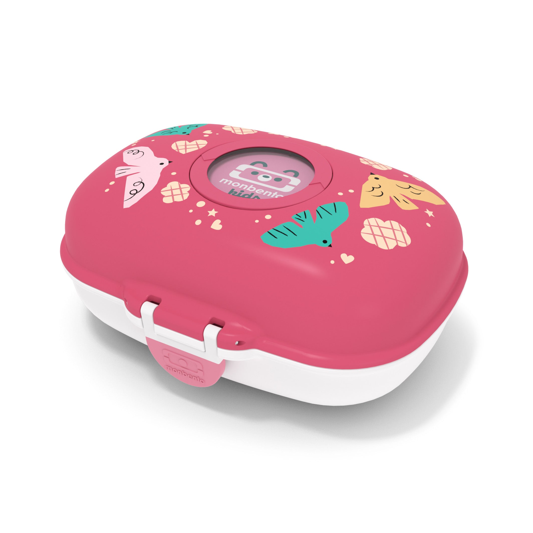 Boîte à goûter enfant Gram 600ml Rose Birds Monbento - Mathon - 1