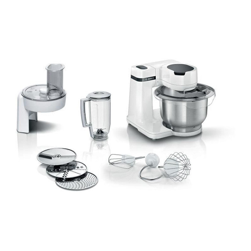 Robot Patissier Compact Et Multifonction Kitchen Machine   Serie 2 - 700w - 3,8l - Blanc Bosch - Mathon - 1