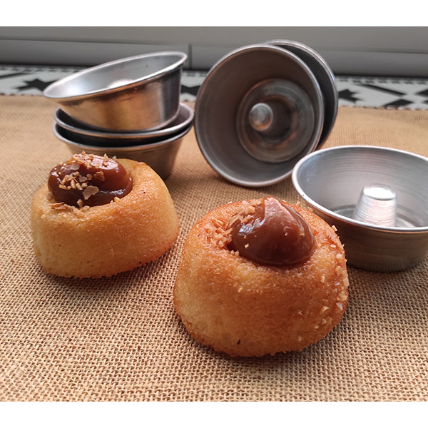 6 mini moules à savarin aluminium 8 cm - Mathon - 2