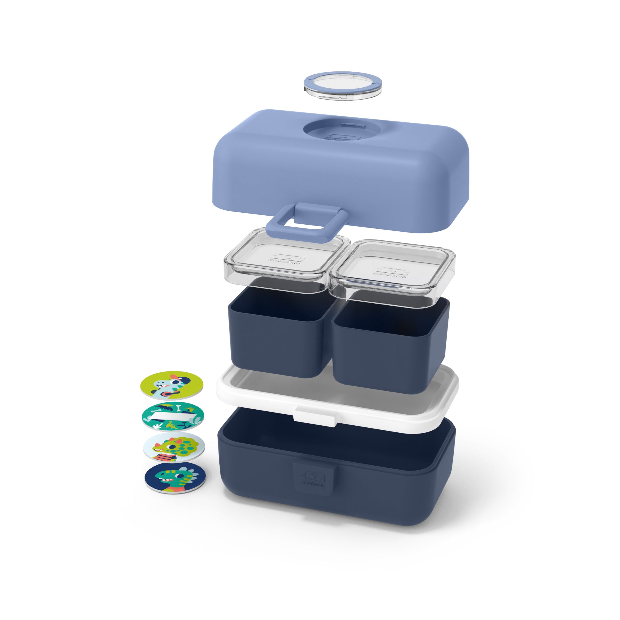 Lunch box à compartiments pour enfant Tresor 800ml Bleu Infinity Monbento - Mathon - 4