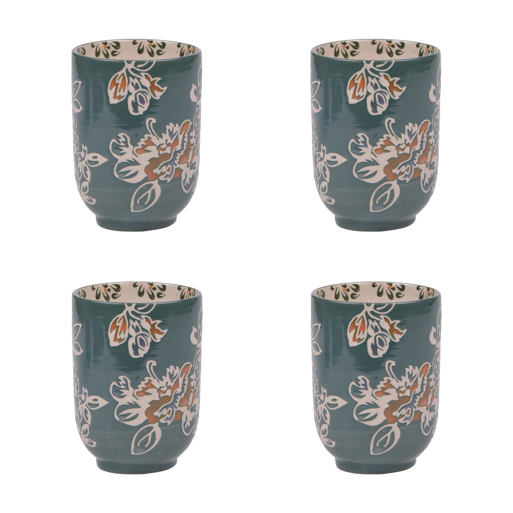 Coffret de 4 gobelets Faustine 7,8 cm Table passion - Mathon - 1