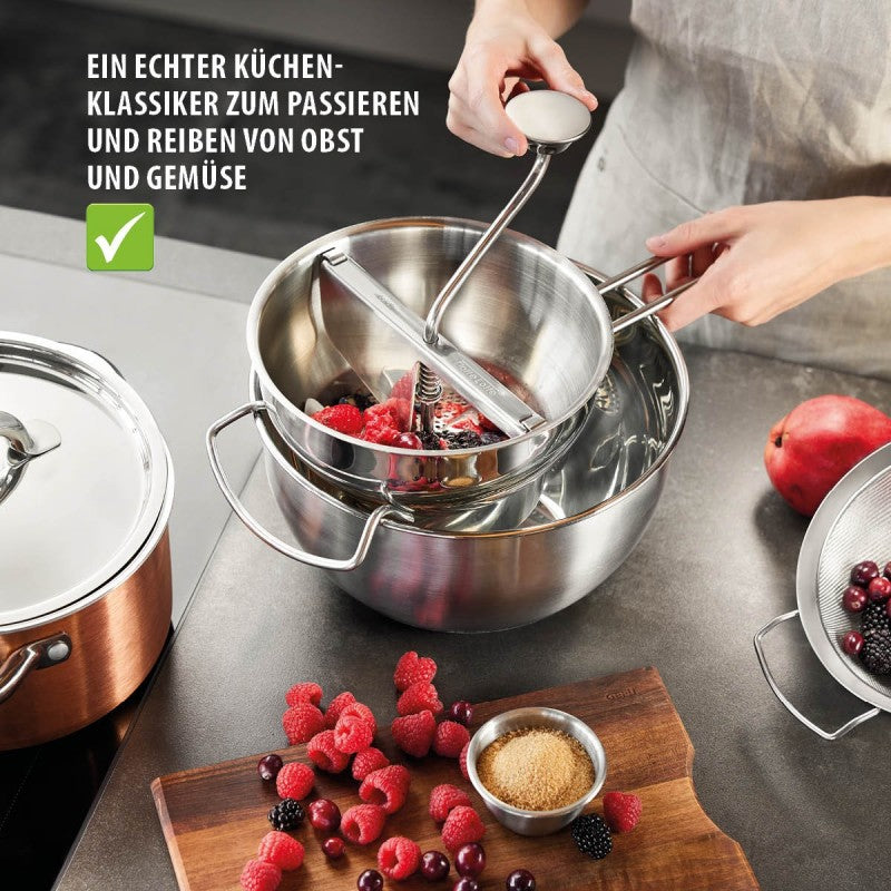 Moulin à légumes FLOTTE LOTTE®, avec 3 disques perforés (1 mm, 3 mm, 8 mm) Gefu - Mathon - 3