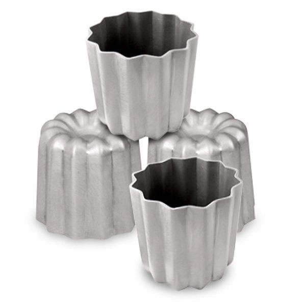 Lot 4 Moules canelés en aluminium revêtu Gobel - Mathon - 1