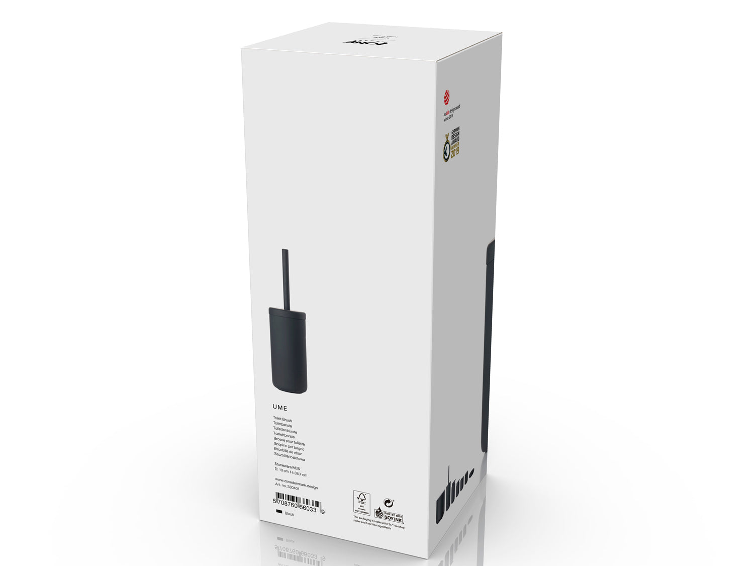 Brosse de toilette UME en grès et polypropylène Noir Zone Denmark - Mathon - 3