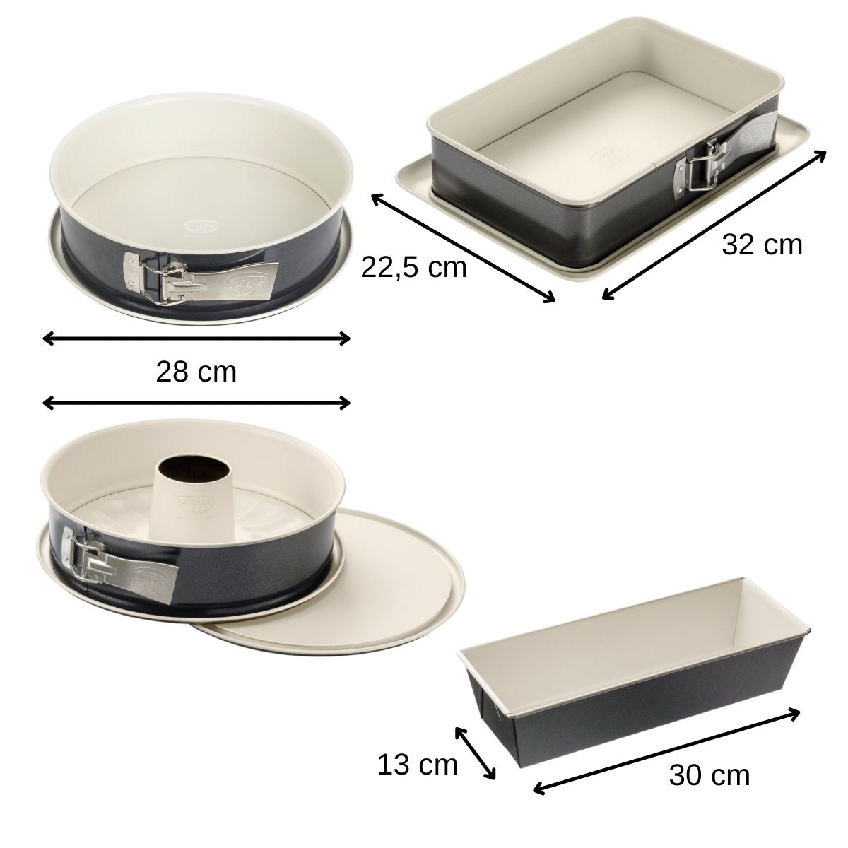 Ensemble de 4 moules à gâteaux de formes différentes de 28 à 32 cm  Back-Trend Dr. Oetker - Mathon - 3