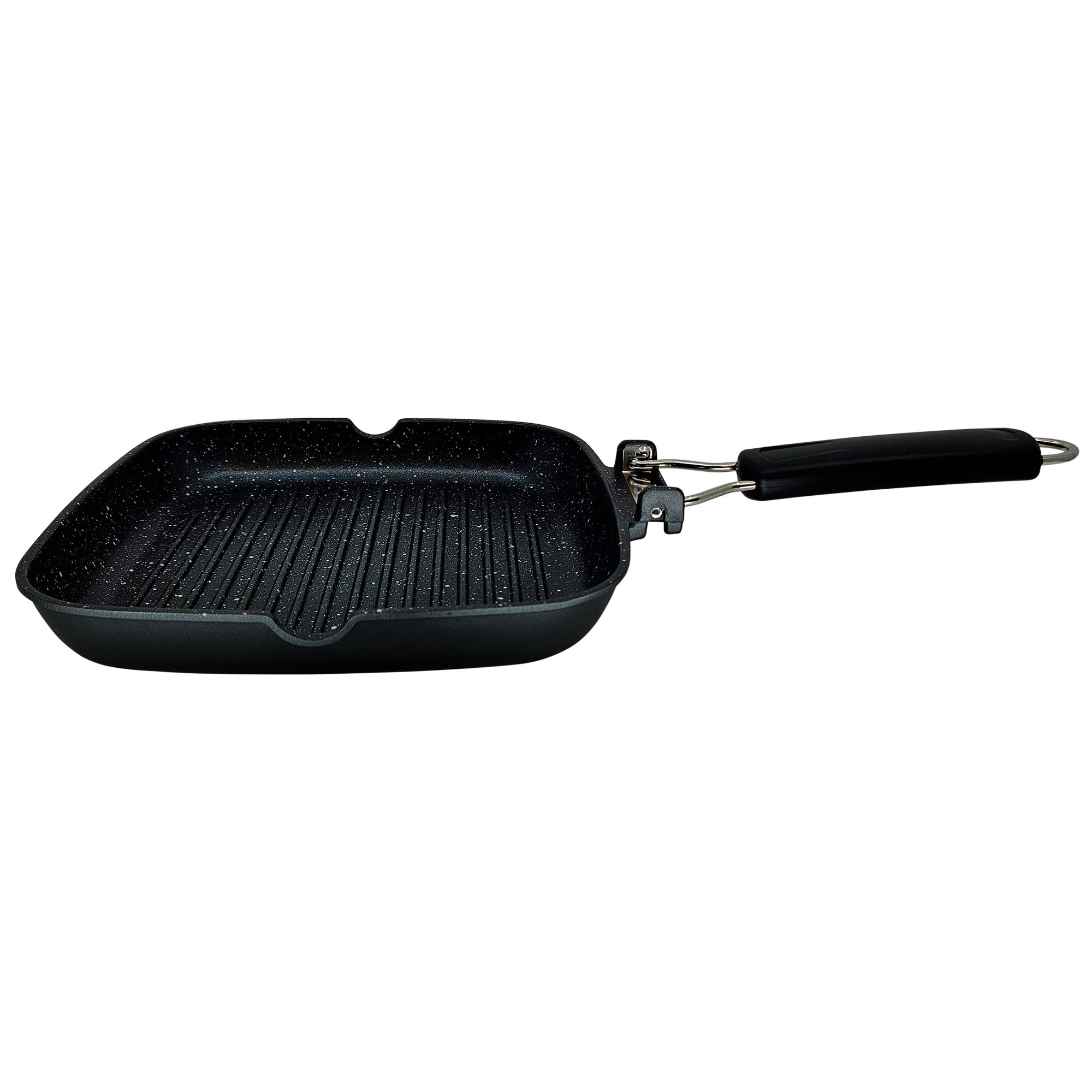 Poêle à Griller Induction Antiadhésif Titane 24x24cm Fonte d
