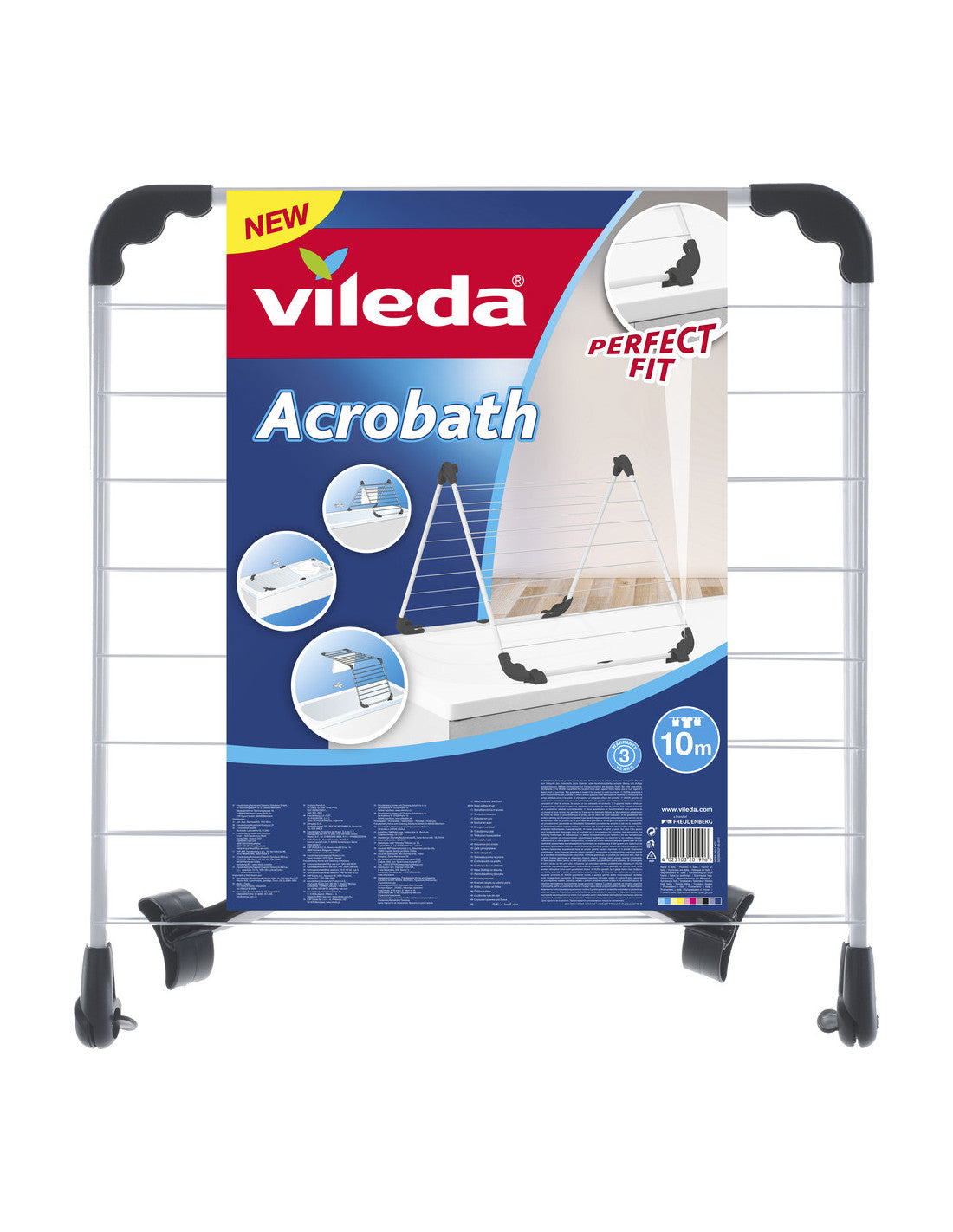 Sechoir Baignoire Luxe Blanc 10m Eda Plastique - Mathon