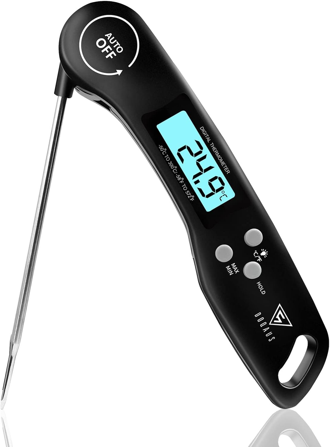 Thermometre Cuisine avec écran LCD pour Viande, BBQ, Steak, Huile, Lait, Vin noir Vendos85 - Mathon