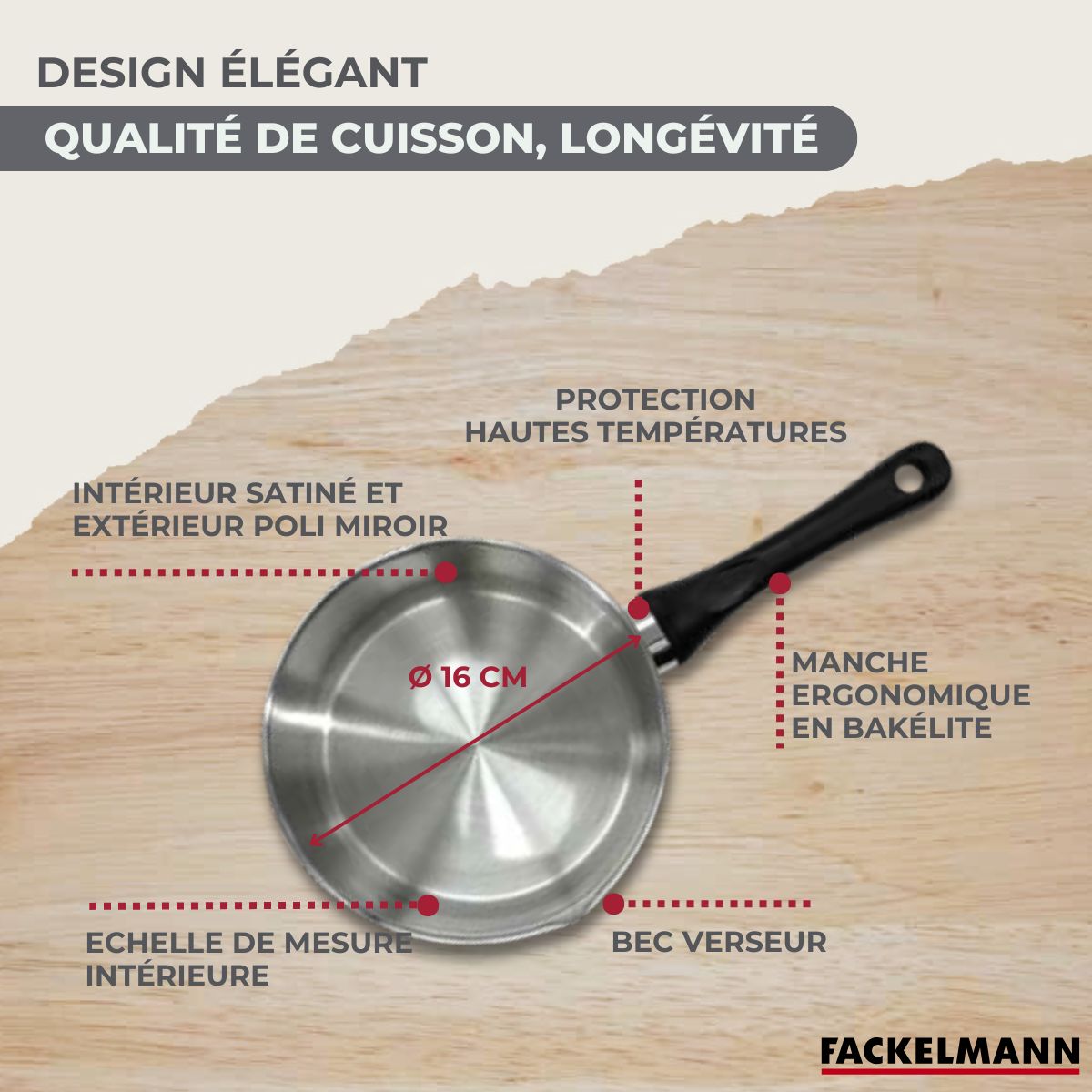 Casserole en inox 16 cm  Geneva Fackelmann - Mathon - 6