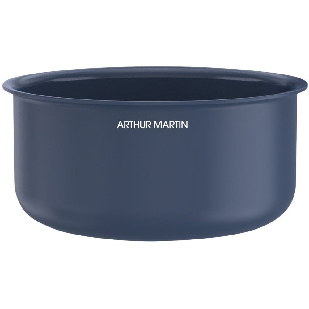 Batterie De Cuisine - Tous Feux Dont Induction -   - Am8896 - Aluminium Revetement Céramique - 5 Pieces - Bleu Arthur Martin - Mathon - 5