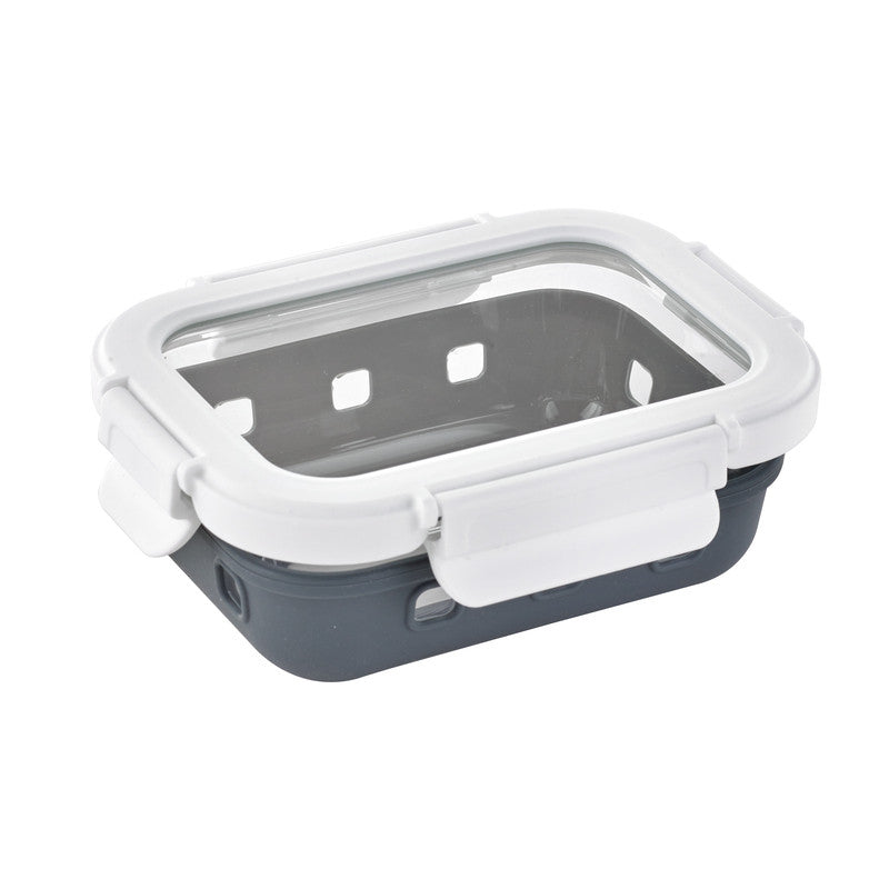 24Pcs - Combo boite rectangulaire en verre+couv transparent+protection silicone 145x105x47mm 370ml FirstPack - Mathon - 1