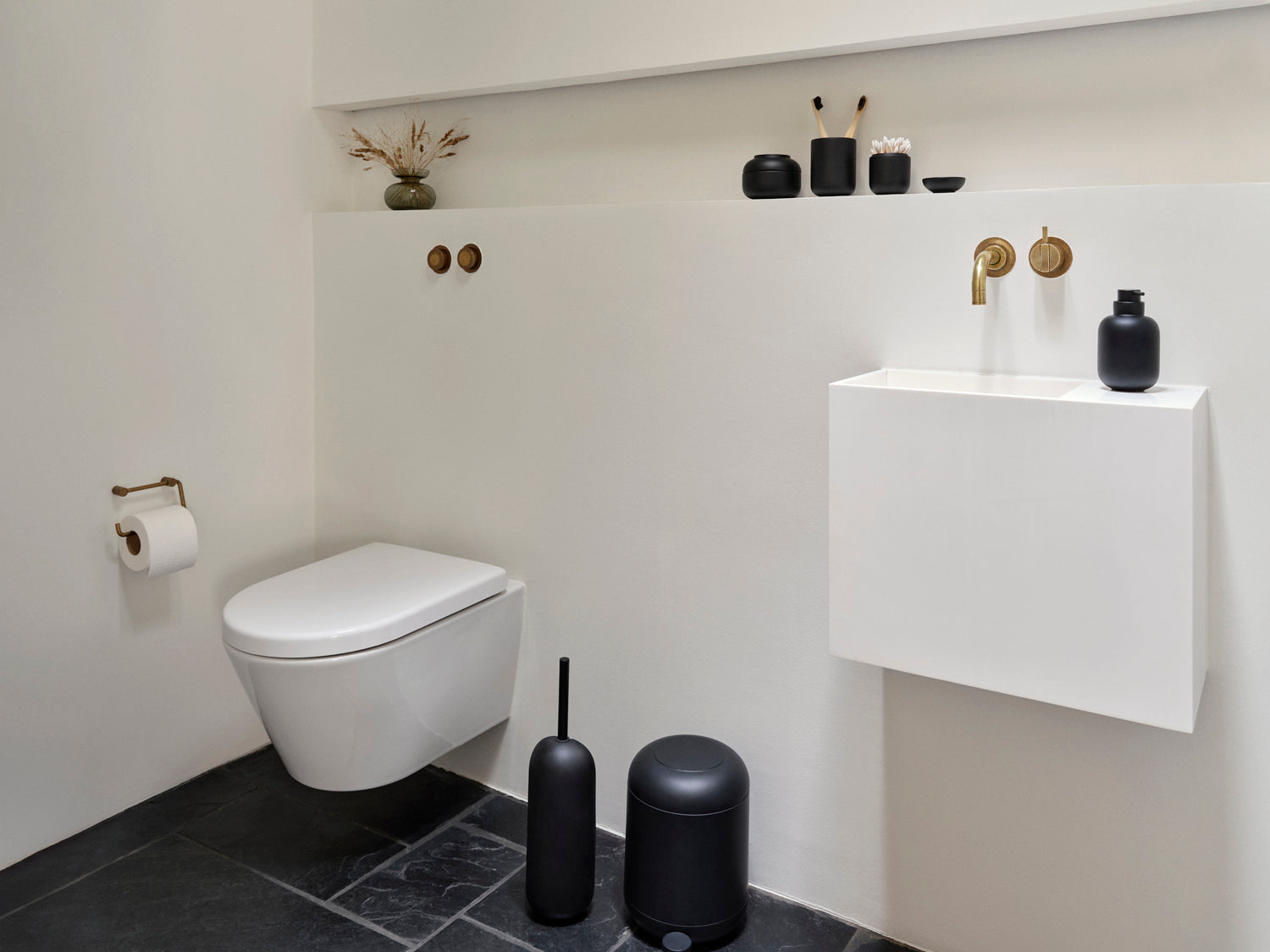 Brosse de toilette Sensu en Béton Noir Zone Denmark - Mathon - 8