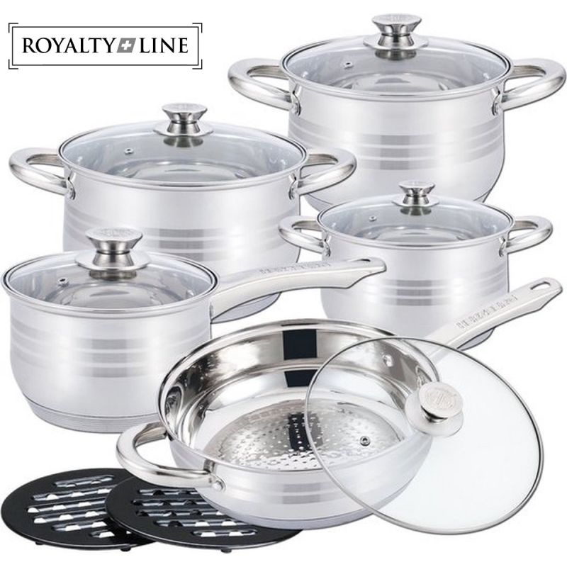 Batterie de cuisine 12 pièces inox Royalty Line RL1232 Royalty Line - Mathon - 2