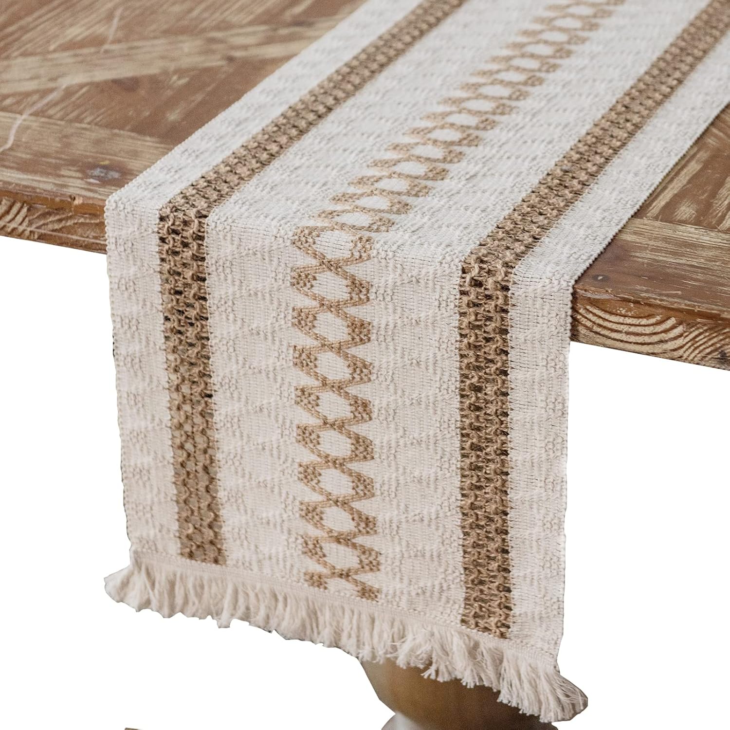 Chemin de Table Bohème Coton et Lin 30×180 cm Vendos85 - Mathon