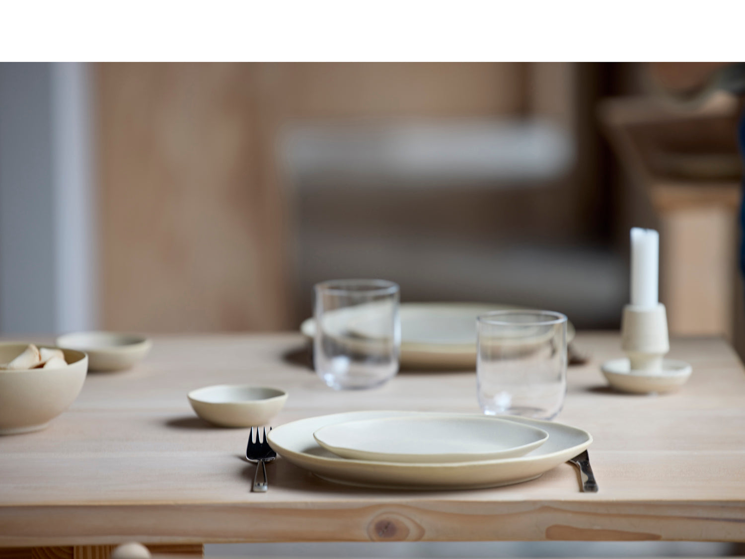 Assiette plate UMAMI en grès Beige doux Villa Collection - Mathon - 10