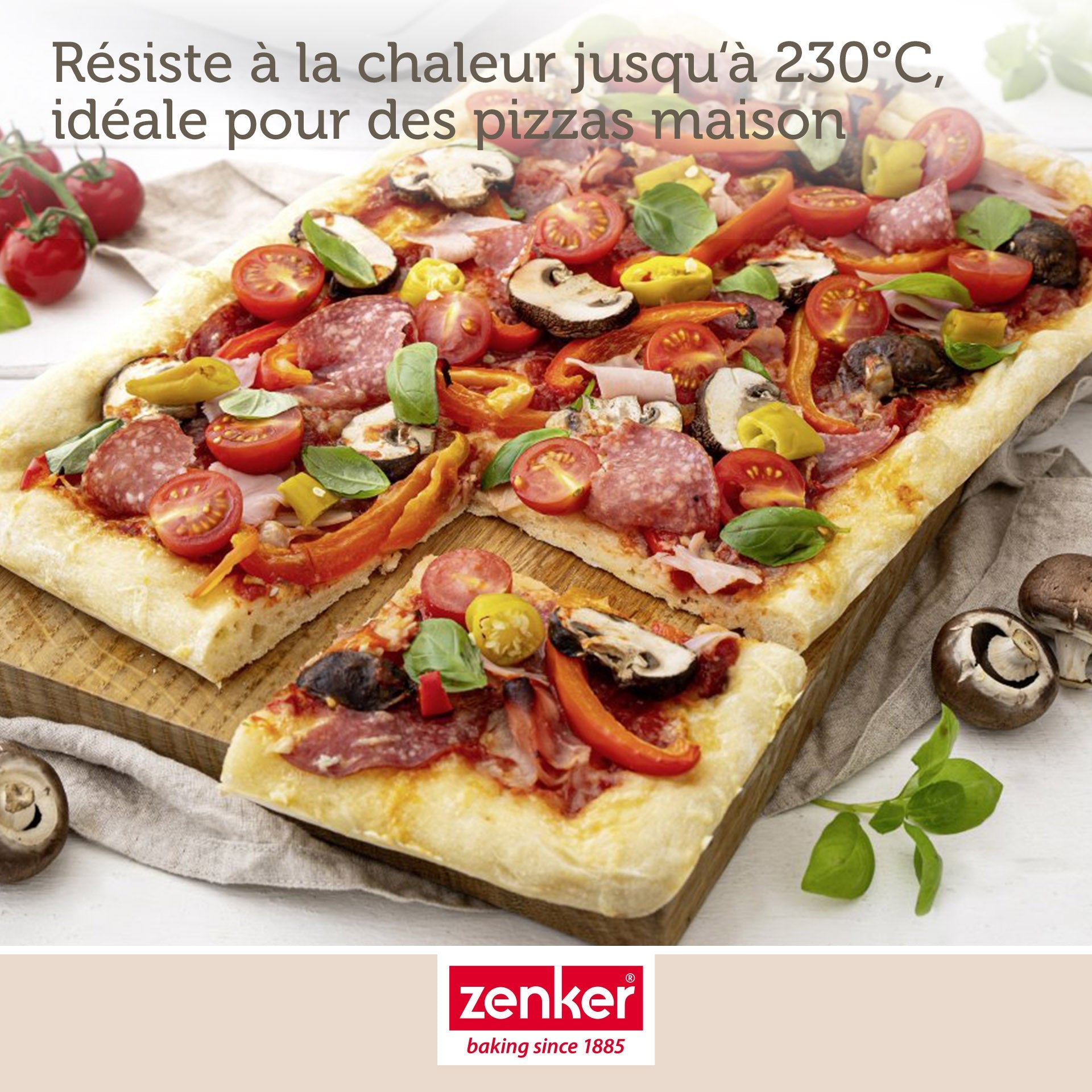 Plaque à pizza rectangulaire perforée extensible 37 à 52 x 33 cm Zenker Black Metallic Zenker - Mathon - 6