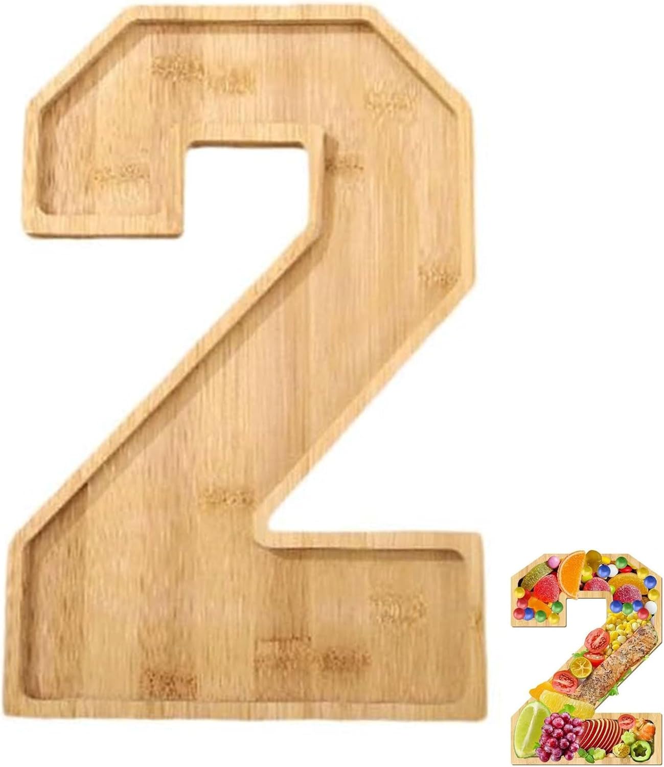 Plateau en bois chiffre décoratif 30×20 cm Vendos85 - Mathon