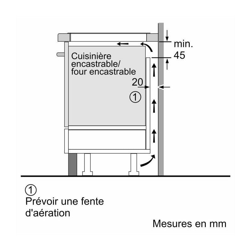 Table Induction 60 Cm -   Série 6 - 4 Foyers - Noir - H5,1 X L59,2 X52,2 Cm - Pie631hb1e Bosch - Mathon - 6