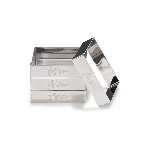 4 cadres à tarte inox 8 cm Patisse - Mathon