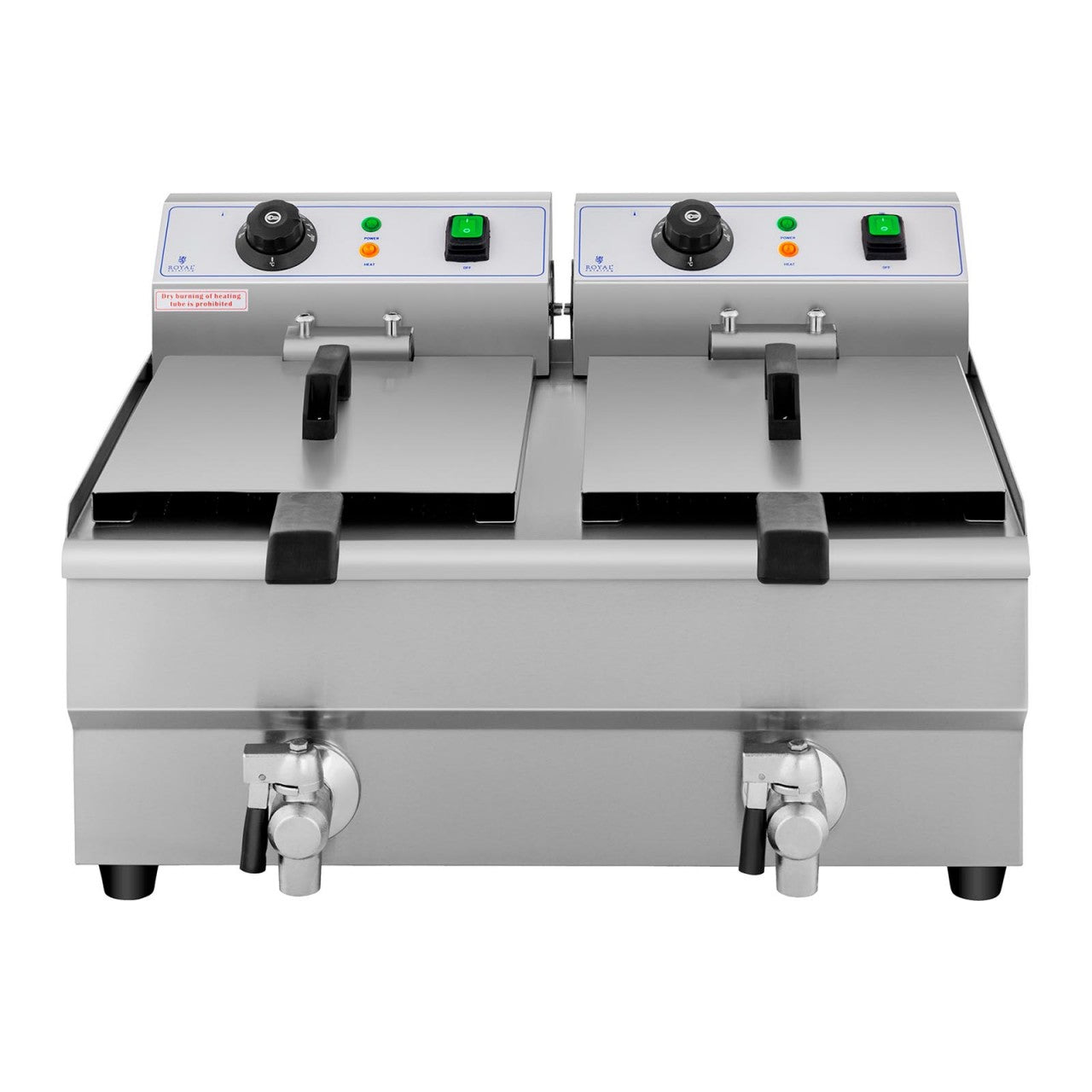 Friteuse électrique professionnelle restaurant 2 x 10 litres minuterie 14_0001785 - Mathon - 4