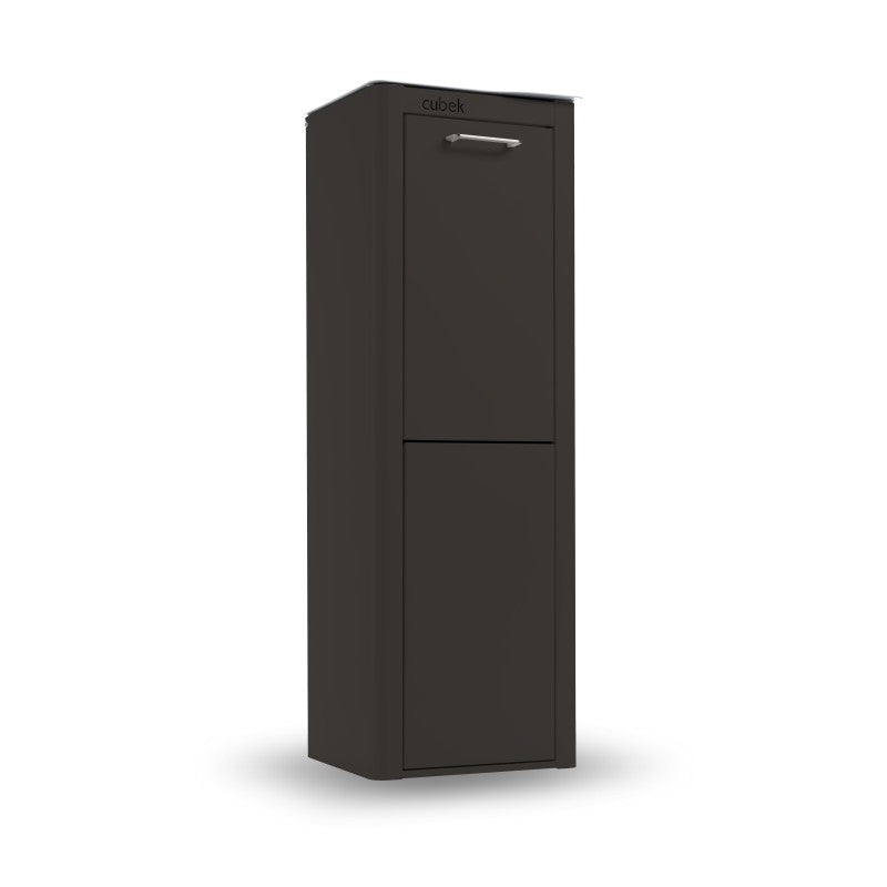 Poubelle cuisine de tri sélectif CUBEK, 2 compartiments de 20 litres, Noir Don Hierro - Mathon - 1