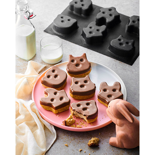 Moule 6 Animaux en silicone Flexipan - Mathon - 2