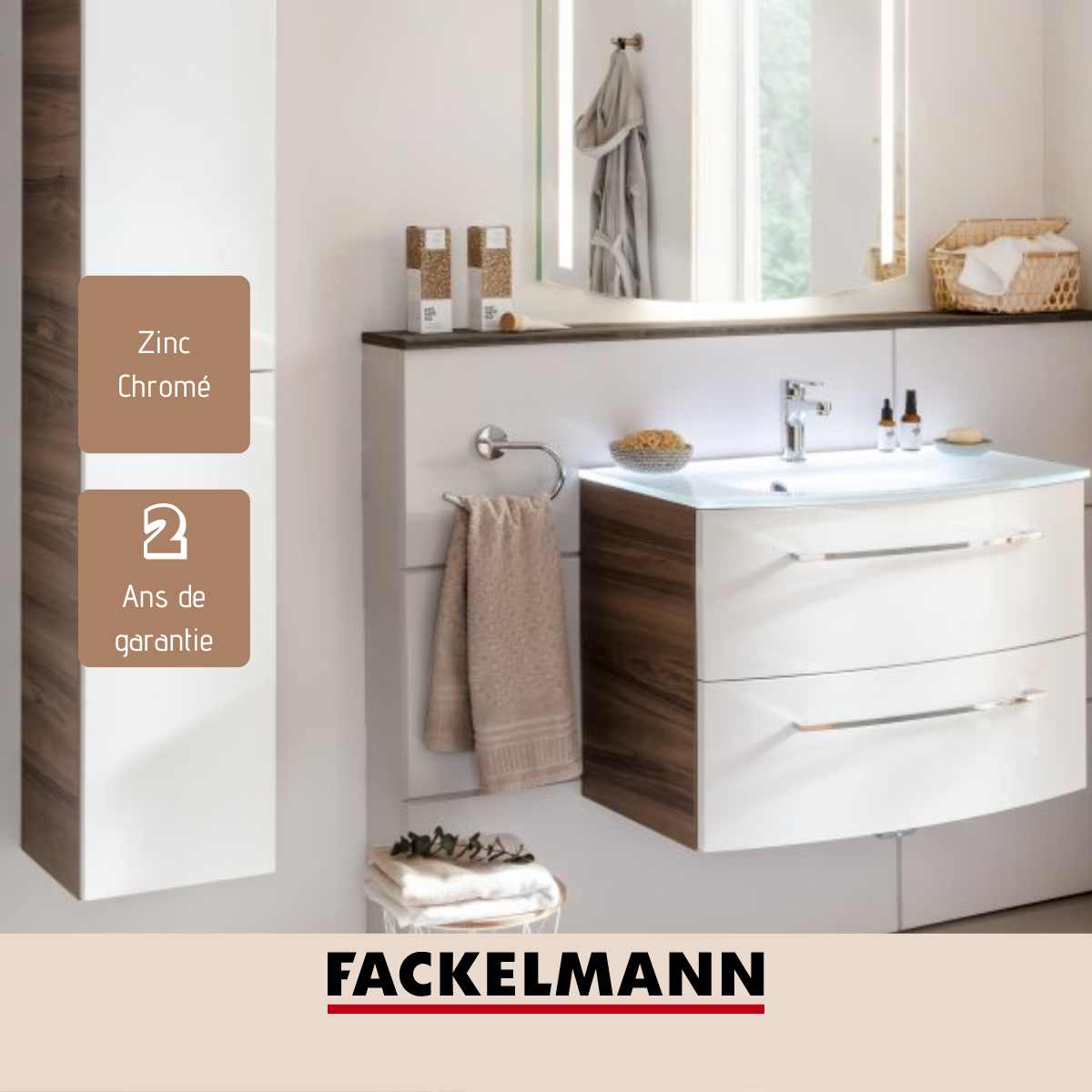 Porte serviette de salle de bain gris  Vision Fackelmann - Mathon - 4