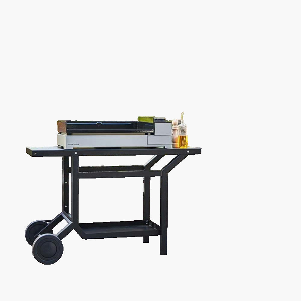 Desserte plancha Forge Adour acier noir 3-4 feux Forge Adour - Mathon - 1