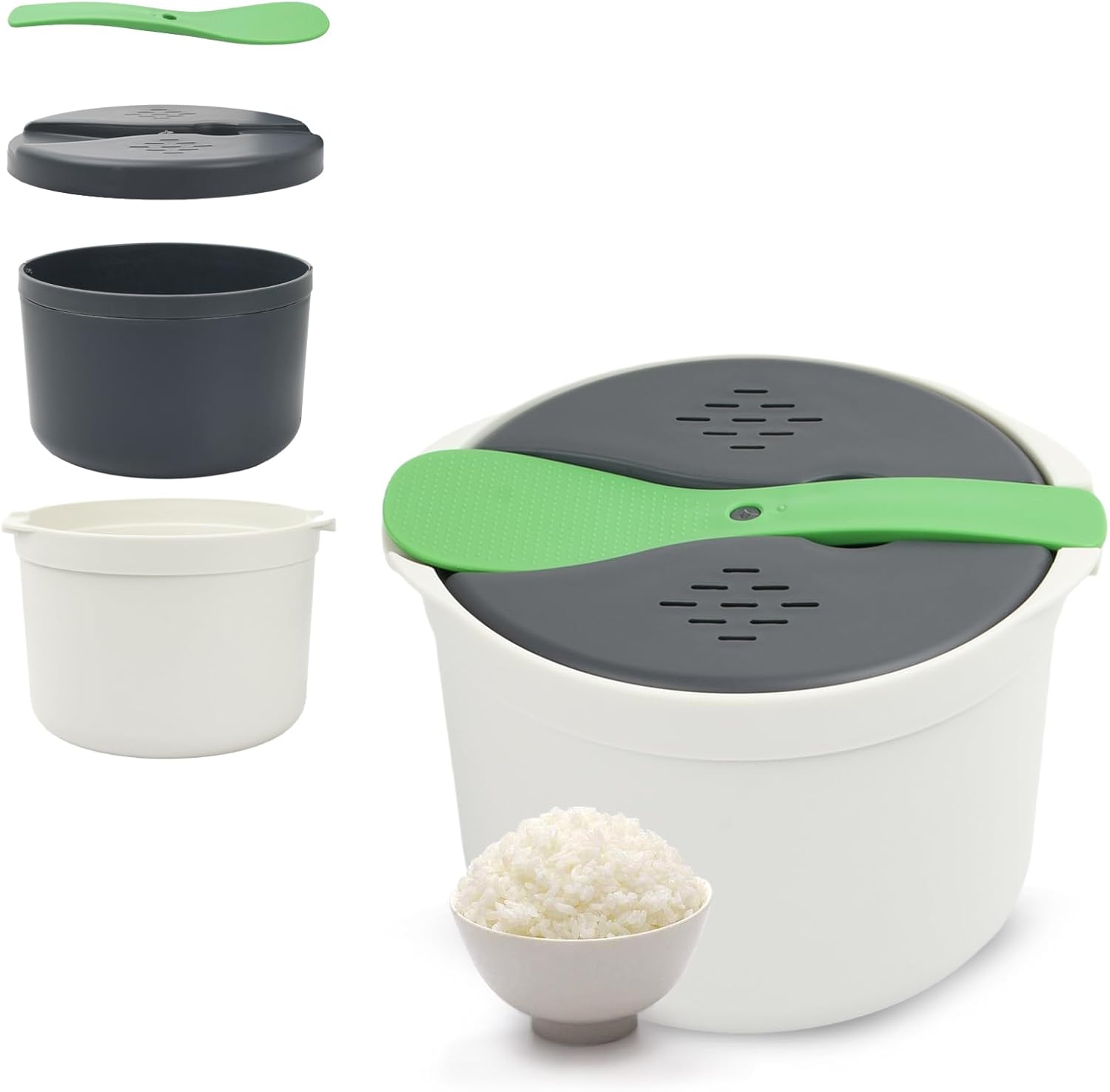 Cuiseur à Riz et Nouilles Micro-Ondes vert Vendos85 - Mathon