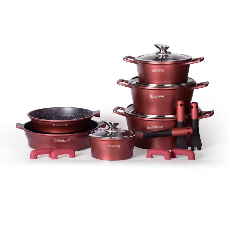 Batterie de cuisine 17 pièces Bordeaux Royalty Line RLES1014M-BUR Royalty Line - Mathon - 2