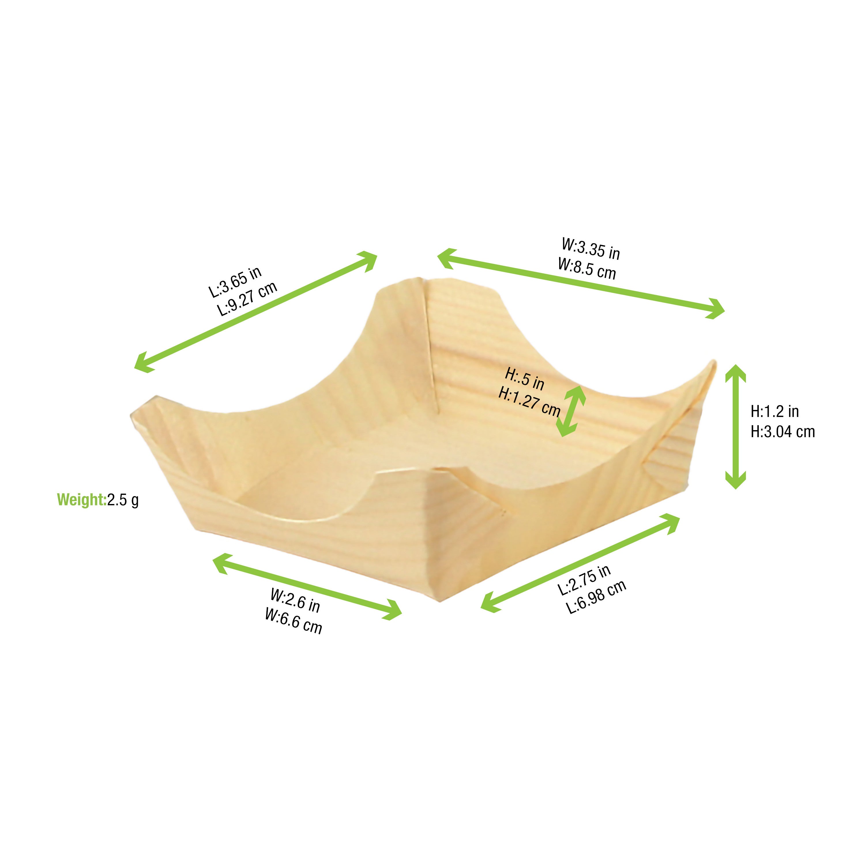 50Pcs - Mini assiette bois "Pin Up"  80x80x15mm FirstPack - Mathon - 2