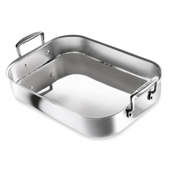 Plat à rôtir rectangulaire inox 35 cm Le Creuset - Mathon - 1