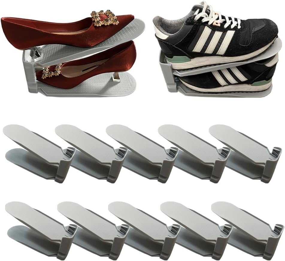 Lot de 10 ajusteurs de Fente à Chaussures réglable gris Vendos85 - Mathon