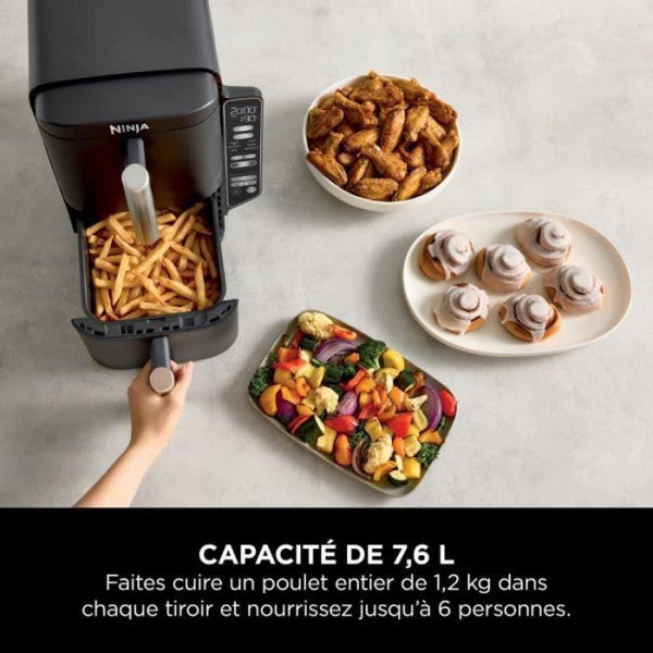 Friteuse Electrique  Sans Huile Ninja - Double Stack Sl300eu - Capacit Ninja - Mathon - 5