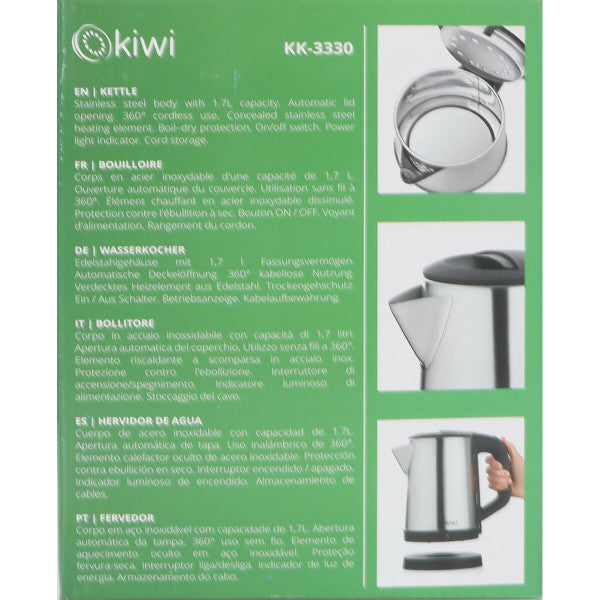 Bouilloire Kiwi Acier 1800 W 1,7 L (4 Unités) Kiwi - Mathon - 3