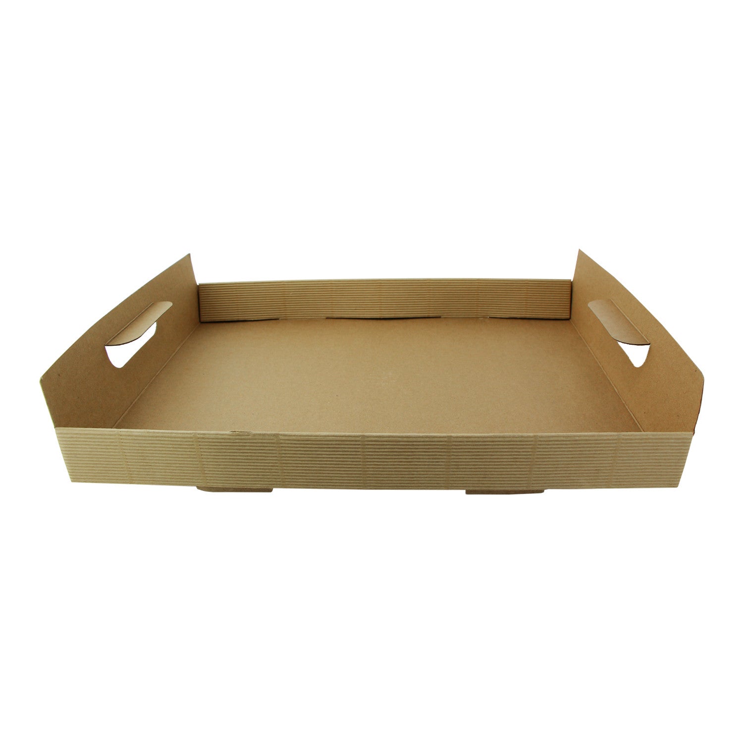 50Pcs - Plateau en carton kraft brun avec poignées  310x310x42mm FirstPack - Mathon - 1