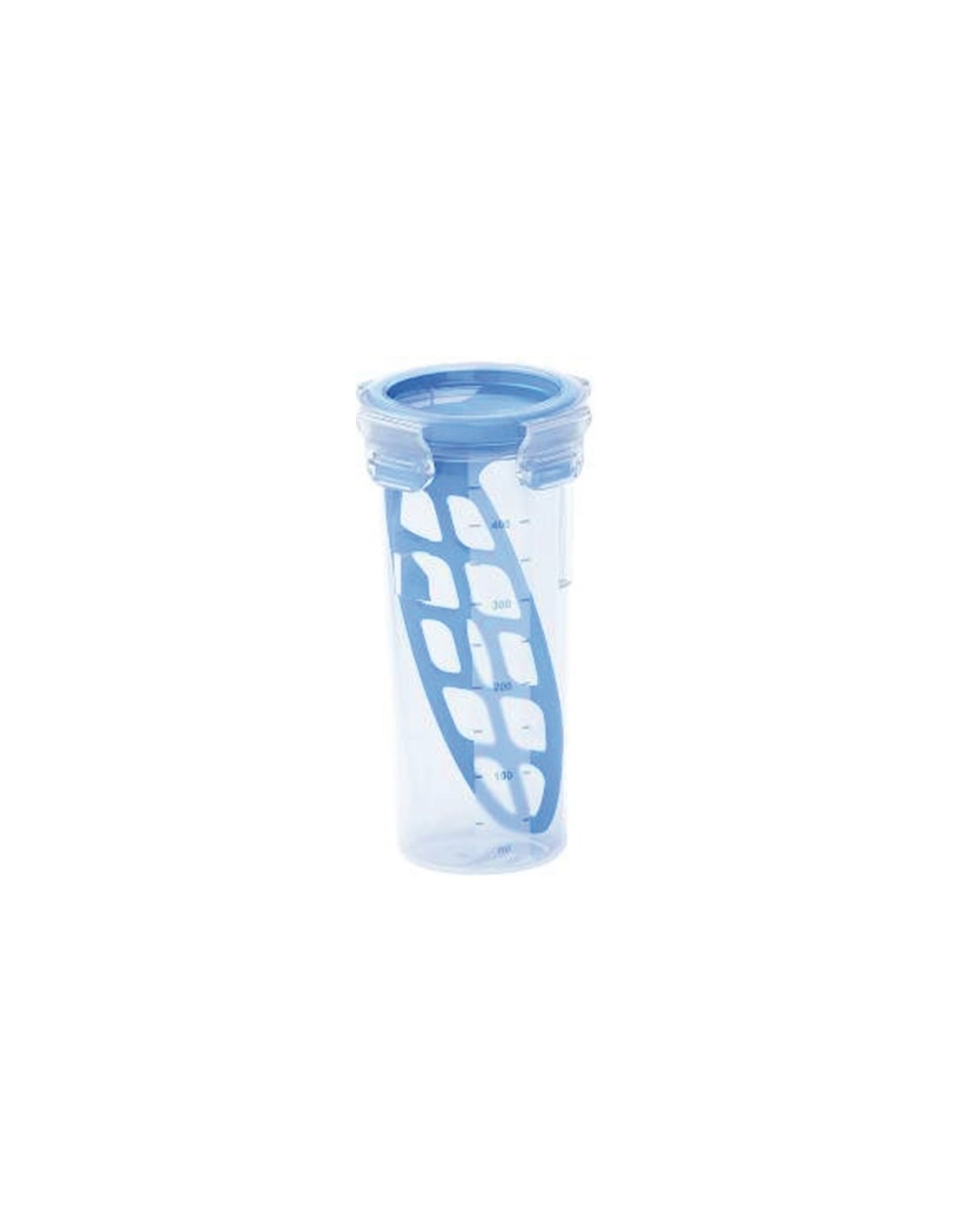 Shaker gradué 0.5 L bleu clip&close Emsa - Mathon
