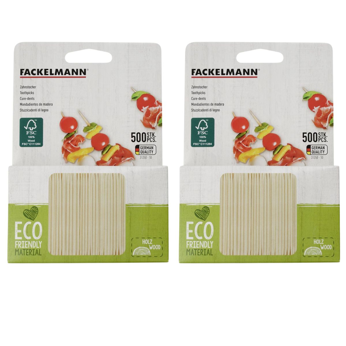 Lot de 1000 cure-dents Fackelmann Eco Friendly Fackelmann - Mathon - 2