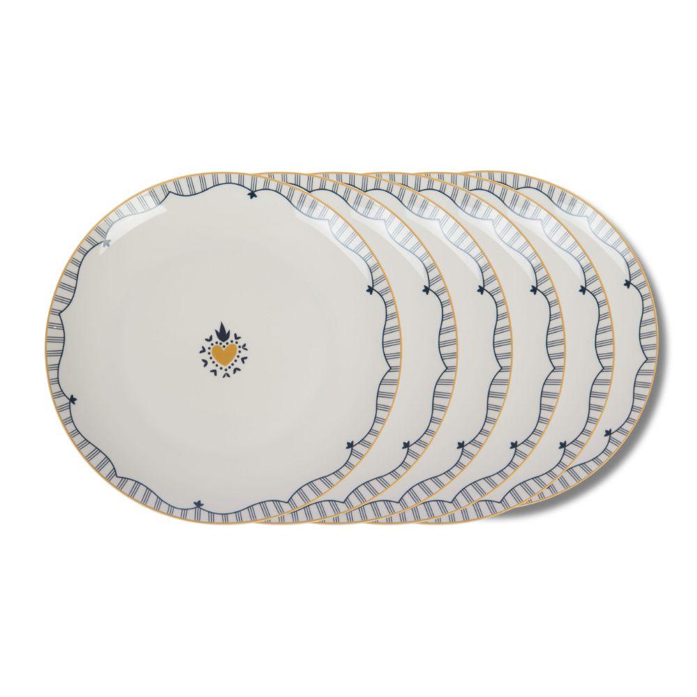 Assiette à dessert Poésie 20 cm (lot de 6) Amadeus - Mathon - 1