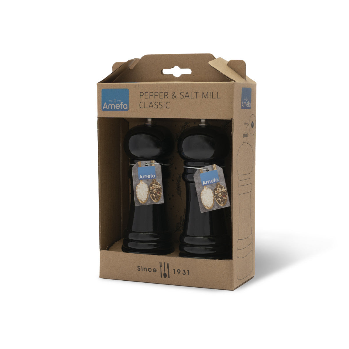 Marius Noir - Duo de moulins poivre & sel Amefa - Mathon - 3