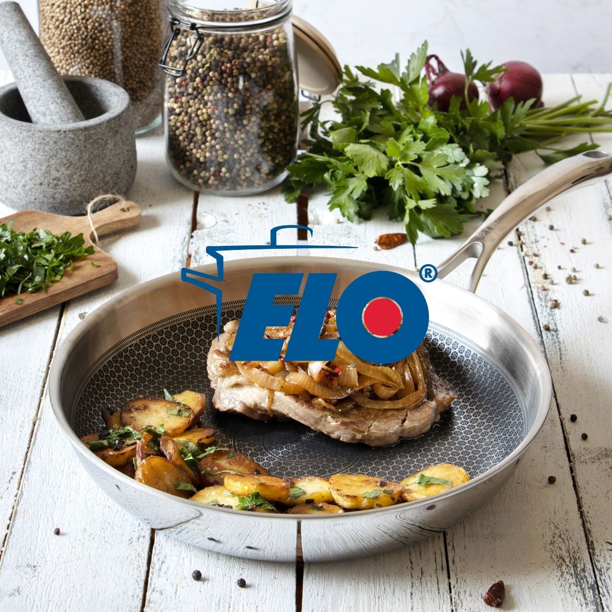 Poêle sauteuse 24 cm en inox 18/10  Relief Evolution Elo - Mathon - 8