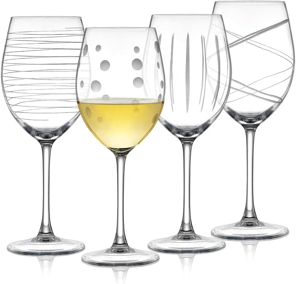 Verres à Vin Gravés Artisanaux en Cristal Vendos85 - Mathon