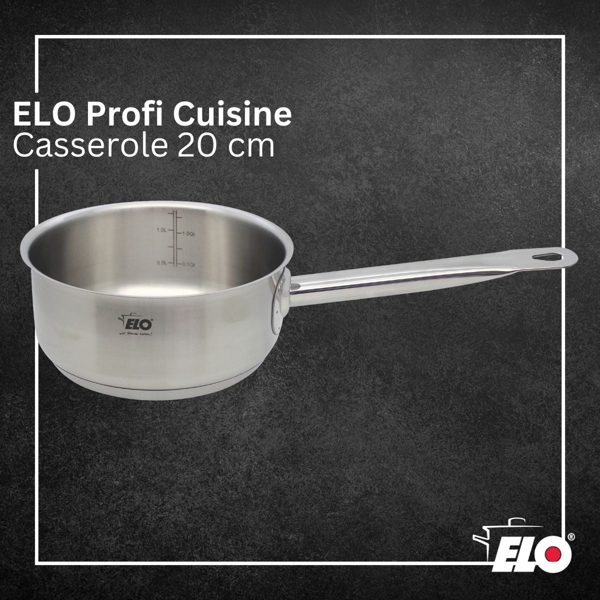 Casserole en inox 20 cm de 2,2 litres  Profi Cuisine Elo - Mathon - 2