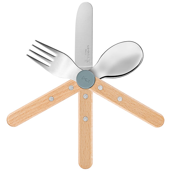 Set de 3 couverts pour enfant Le petit Gourmet Panaché Opinel - Mathon - 5